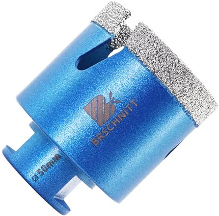 Diamond Core Drill Bit 50mm- BRSCHNITT Tile Hole Saw M14 for Tile Porcelain Stoneware Ceramic Marble Granite Drilling,Suitable for Angle Grinders
