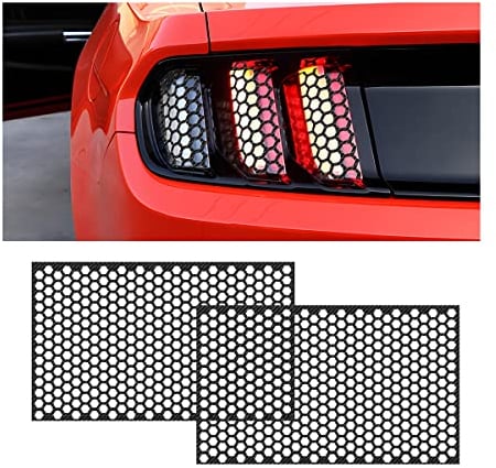 CGEAMDY 2PCS Adesivo A Nido D'Ape per Auto, 48cm*30CM Adesivi Decorativi per Auto, Impermeabile, Antigraffio, Multifunzionali Accessori Universali per Auto, Adatto per Auto, SUV(Fibra Carbonio)