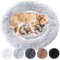 Wahre Tierliebe Hundebett Donut - Das Original - waschbar [XXS, 50cm, grau] Hundekissen, Hundekorb, Flauschiges Hundebett für große, mittelgroße & kleine Hunde