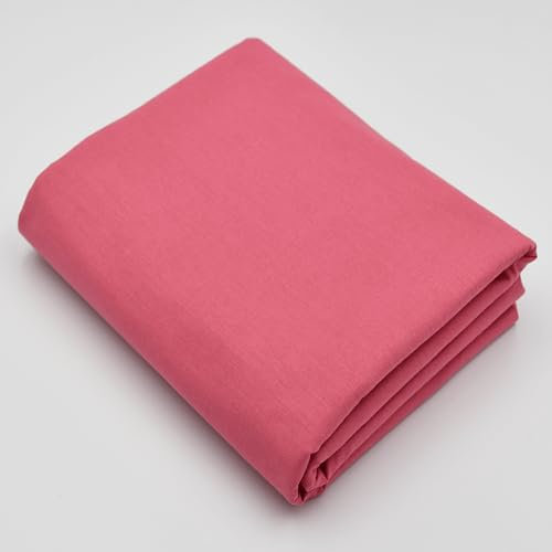 Stoff Virginia Tex, Meterware, Baumwollstoff 100%, große Breite 240 cm, Baumwollstoff 100% Oeko -Tex Standard 100 Unifarben zum Nähen (Dusky Pink 98, 200 cm)