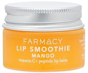 Farmacy Lip Smoothie Peptide Lip Balm - Lip Moisturizer & Plumper with Vitamin C - Mango Scented with High Gloss Finish