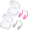 Weewooday 2 Pezzi Clip per Naso da Nuoto per Adulti Unisex Tappi per Naso da Allenamento Protettore della Competizione di Nuoto con Custodie per Sport Acquatici Piscina (Rosa e Grigia)