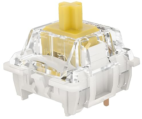 Zjmehty Gateron G Pro 3.0 Yellow Switches for Mechanical Keyboard,3-Pin 50gf Linear/Pre-Lubed/Pin-Enhanced Switches(90pcs,Yellow,3-Pin)