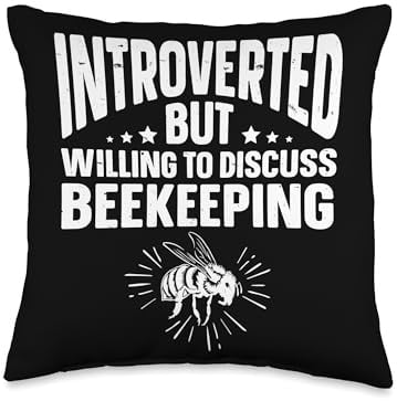 Introvert Quotes Introverted Willing To Discuss Beekeeping Throw Pillow