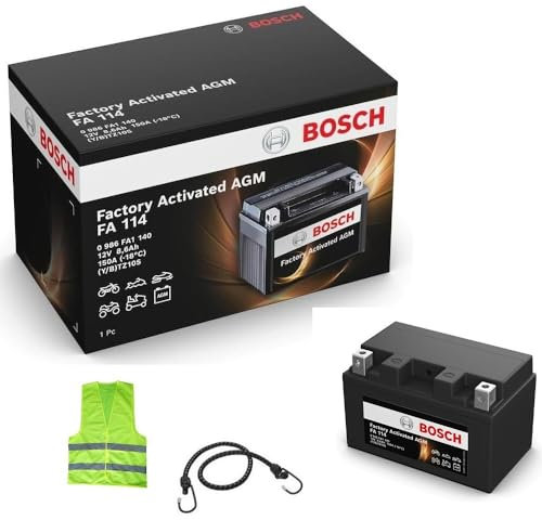 Compatible avec MV Agusta Brutale RR (F413AA) 1078 par an 2008 al 2010 Batterie Bosch YTZ10S FA114 EXPÉDIÉ CHARGÉ pour Son Batteries AGM Gel SLA 8,6 AMPÈRE 12V 150X88X93MM CCA 150A