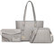Miss Lulu Handtasche Damen Schultertasche Handtaschen Tragetasche Damen 4-teiliges Set für Büro Schule Einkauf Reise Geschenk