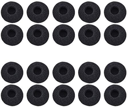KAHDGSS 20 Stück 18 mm weiche Schaumstoff-Kopfhörer-Ohrstöpsel, Schaumstoff-Schutzhüllen, Ersatzkissen für die meisten Kopfhörer, MP3, MP4
