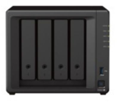 Synology DS923+ Station de disque NAS à 4 baies (AMD Ryzen™ 4 threads R1600 Dual-Core 4 Go de RAM 2 x RJ-45 1 GbE) Bundle 8 To avec 4 disques durs de 2 To