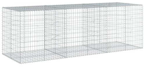 vidaXL Gabion Basket with Cover 300x100x100 cm Galvanised Iron