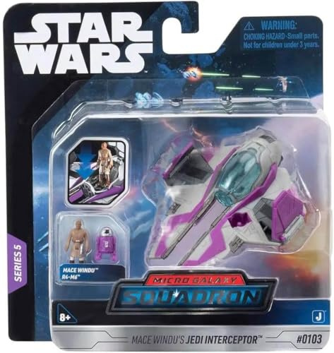 STAR WARS Véhicule spatial Jouet intercepteur Jedi de Mace Windu – 8 ans et plus