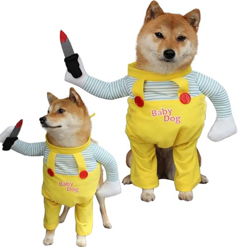 Rouhuhura Cane Awful Costume Animali domestici Costume Halloween Cosplay per Cani, Costume Halloween per Cani, Pet Vestiti di Halloween, Costume per Animali Domestici (L)
