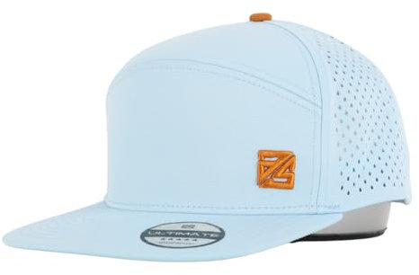 as ULTIMATE Snapback Cap Herren & Damen - Wasserabweisende Basecap Kappe für Männer & Frauen - Größenverstellbar (lightblue Brown)