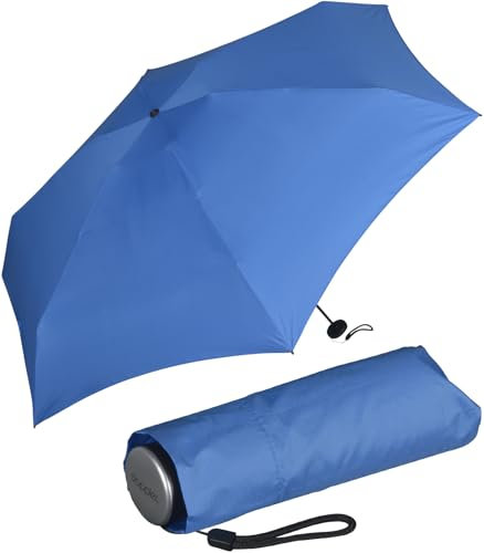Doppler Super Mini Fiber Compact Taschenschirm extem leicht und klein - electric blue