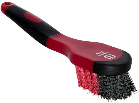 Imperial Riding Hufbürste IRH Grip, robuste Hufbürste mit effektiven Borsten, Bürste mit ergonomischem Griff für gründliche Hufreinigung, Tango-Rot