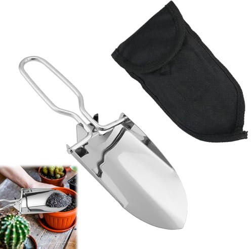 Mini Pala Pieghevole, Portatile Pieghevole Pala, Vanga Pieghevole, Pale da Campeggio, Portatile Vanga Pala Pieghevole, Piccola Multifunzionale Vanga Pieghevole, con Custodia da Cintura