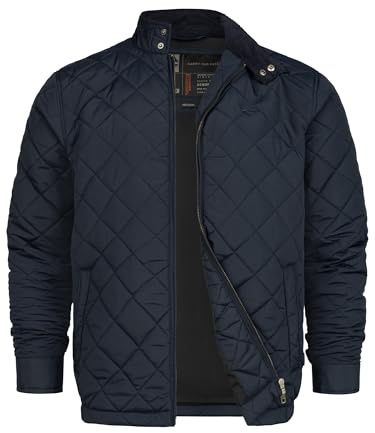 Indicode Herren INDoro Steppjacke mit Stehkragen und Rautensteppung | Klassische Übergangsjacke mit Rautenmuster für Alltag und Outdoor, Herrenjacke, Alltagsjacke, Freizeitjacke für Männer