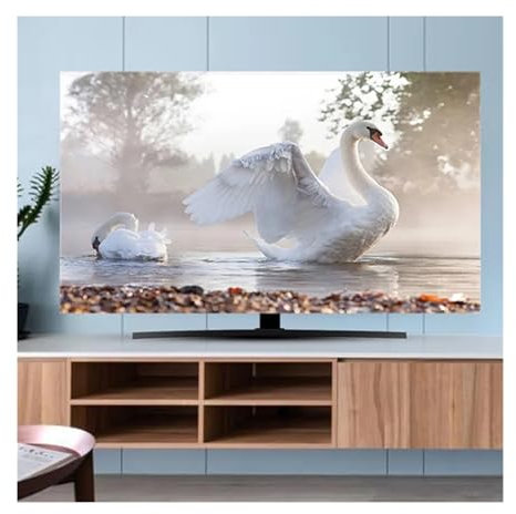 TGDGFKIAS Copertura TV da Esterno, Copertura TV Copertura Antipolvere Panno 32-70 Pollici Alta qualità Casa Appeso Scrivania Curvo TV Universale(17,40 43inch 102x65cm)