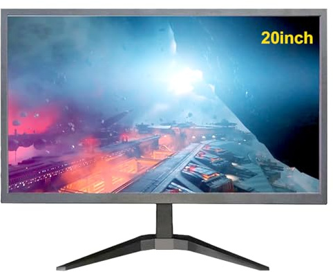 YOTETION 20 HD Monitor (1600x900), 75Hz Refresh Rate, HDMI x1, Small Slim Monitor for Laptops, Computers and Desktops, LED Display, VGA Connection