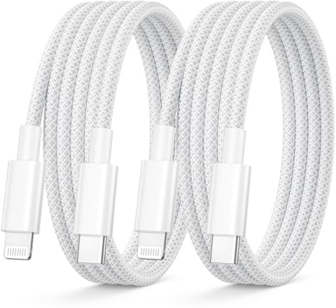 Cable iPhone Carga Rapida 1M 2Pack [MFi Certificado], Cable USB C a Lightning Cable Cargador iphone Carga Rapida Nylon i Phone Charger cable Cabo para iPhone 14/13/12 Mini/11 Pro Max/X/XS/XR/8/SE,iPad