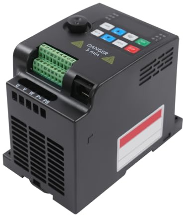 Frequenzumrichter Drehzahlregler, 2.2 kW Einphasig/Dreiphasig AC 380V,Hohes Drehmoment,Dreiphasiger Eingang und Ausgang,Für Drehstrommotoren,Bohrmaschinen