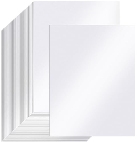 Weißes Schimmerndes Kartonpapier A4 250g/m², 30 Blatt Dickes Papier A4 zum Drucken, Blanker Dicker Karton Druckerpapier, Weißer Kartonpapier für DIY Einladungen Menükarten Grußkarten