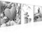 Runa Art Bilder Strand Steine 3 Teilig Bild auf Vlies Leinwand Deko Schlafzimmer Wohnzimmer 90 x 30 cm Herz Schwarz Weiss 501634c
