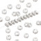 NBEADS 200 Stück 5mm Strass Rondelle Spacer Perlen, Silber Grad A versilberte Flache Runde Strassperlen Metall Kristall Perlen Charms Unterlegscheiben für Schmuckherstellung Valentinstag Geschenke