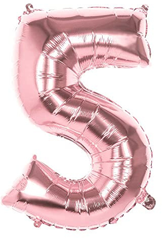 Boland - Folienballon Zahl, Größe 86 cm, Rosegold, Zahlenballon, Nummer, Ballon, Luft, Geburtstag, Jubiläum, Jubiläumsjahr, Lebensjahr, Überraschungsparty, Kindergeburtstag, Dekoration