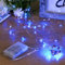 Sunniu LED Lichterketten,2 Pack Mini Lichterketten mit Batteriebetrieb und Sternenhimmel aus Kupferdraht, Batteriebetriebene Leuchten für Schlafzimmer,Weihnachten,Partys,Hochzeit(5m/16ft blau)