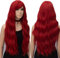 Mildiso Perücke Rot Damen Lang Locken Gewellt Gelockt Meerjungfrau Für Frauen Wig Alltag Anime Cosplay Kostümparty Halloween Karneva 001G