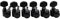 Musiclily Pro 6-in-line 2-pin Vollmetall Guitar Locking Tuners Locking Mechaniken Machine Heads Tuning Pegs Set für Fender Strat Tele E-Gitarre, Schwarz