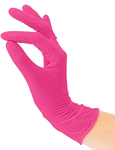 SF Nitrilhandschuhe XS Magenta – 100 Stück Einweghandschuhe, Einmalhandschuhe, Medizinische handschuhe, Puderfrei, Latexfrei, Handschuhe einweg zum Kochen, Putzen, für Medizin, Kosmetik, Haushalt