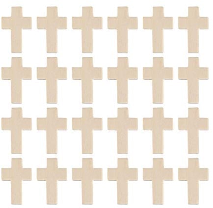 BESPORTBLE 100 Stück Holzkreuz Handwerk DIY Mini Kreuz Charms Halten Kreuz für Religiöse Partei Begünstigt Sonntag Schule Schmuckherstellung