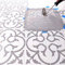 STENCILIT® Skandinavische Boden Schablone, XL 45,7 x 45,7 cm, Fliesenmuster für Böden & Terrassen