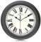 Lafocuse 30cm Lautlos Wanduhr Römische Ziffern, Klassische Wanduhr Schwarz, Retro Elegant Küchenuhr Ohne Tickgeräusche für Wohnzimmer Schlafzimmer Büro