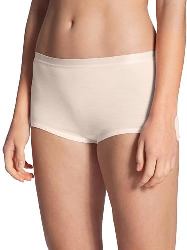 CALIDA True Confidence Panty, high waist femmes, en laine et soie, fines côtes, thermorégulateur et neutralisant les odeurs