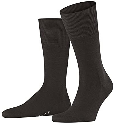 FALKE Herren Socken Airport M So Wolle Baumwolle einfarbig 1 Paar, Braun Brown Melange 5041, 45-46