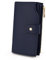 UTO Damen RFID Blockierung PU Leder Geldbörse Kupplung 21 Kartensteckplätze Halter Organizer Damen Geldbörse mit Große Kapazität innere Tasche passt 5,5 '' Handys Schwarzblau