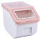 ANMOO Pet Food Storage Container, Dogs Food Container With Scoop Stackable Dog Food Storage Bins 6KG Storage Container With Lid（Pink Small）