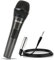 PKOJIN Micrófono dinámico de Karaoke para Cantar, micrófono Vocal con Cable para Karaoke, micrófono de Mano con Cable de 10 pies, micrófonos para Altavoz con Interruptor de Encendido/Apagado