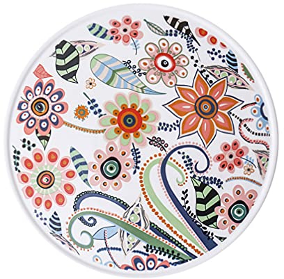 1 Pc Piatto Pizza Piatti Pizza in Ceramica Piatto Di Antipasti Di Fiori Teglia Per Pizza Piatti Tranci Pizza in Ceramica Vassoio Per Tagliare La Pizza Piatto in Porcellana Cibo