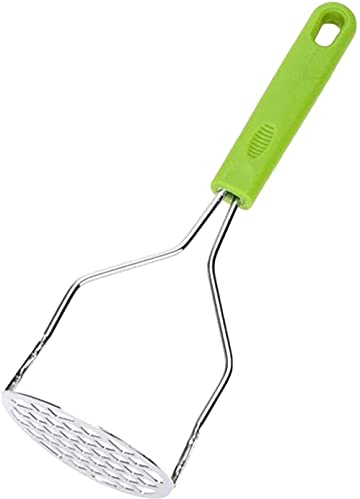Kartoffelstampfer Edelstahl mit Kunststoffgriff Kochen und Küche Gadget (grün)
