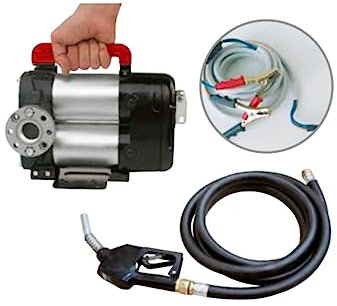 PIUSI Kit Travaso Portatile per Gasolio (Diesel) - Pompa Bipump 12V 90 l/min, Morsetti, Pistola Automatica A120 e Tubo 6m | Battery Kit Bipump (F00363280)