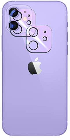 Fonetek® Pack of 2, Compatible with iPhone 12 Mini, Camera Rear Lens Tempered Glass Protector Shield Guard Covers for Apple iPhone 12 Mini