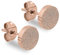 Max Palmer® Runde Ohrstecker mit Platte in Diamant-Optik | 4 Farben [04.] - Rosegold