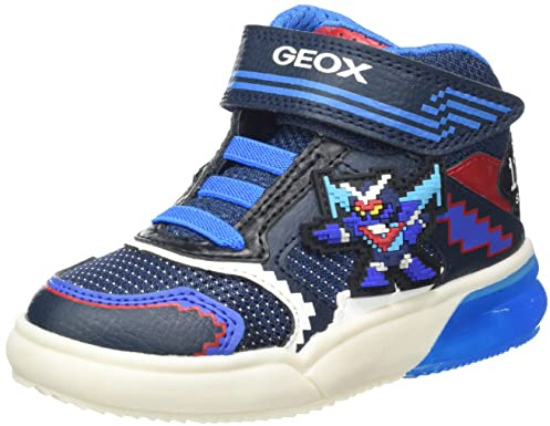 Geox Jungen J Grayjay Boy B Sneakers, Navy Lt Blue, 28 EU
