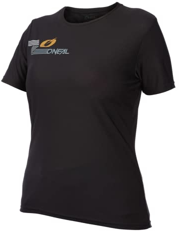 O'NEAL | Mountainbike-Shirt | MTB Mountainbike DH Downhill FR Freeride | Atmungsaktives Material, Schnell trocknend, antibakteriell | Slickrock Women´s Jersey V.23 | Damen | Schwarz Grau | S