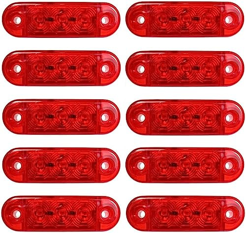 10 x LED Begrenzungsleuchten 12v 24volt Positionsleuchten Anhänger LKW Rot