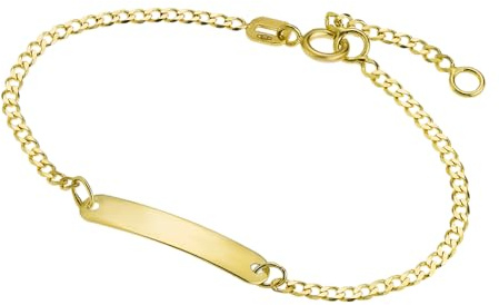 Time RoaD Gourmette-Armband Gold Baby de 9K Baby FG00020/14 | Baby-Armband Gold - Ideal als Taufgeschenk, Geburtstag