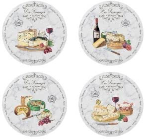 Easylife - Coffret 4 Assiettes Les FROMAGES DE NOS Regions